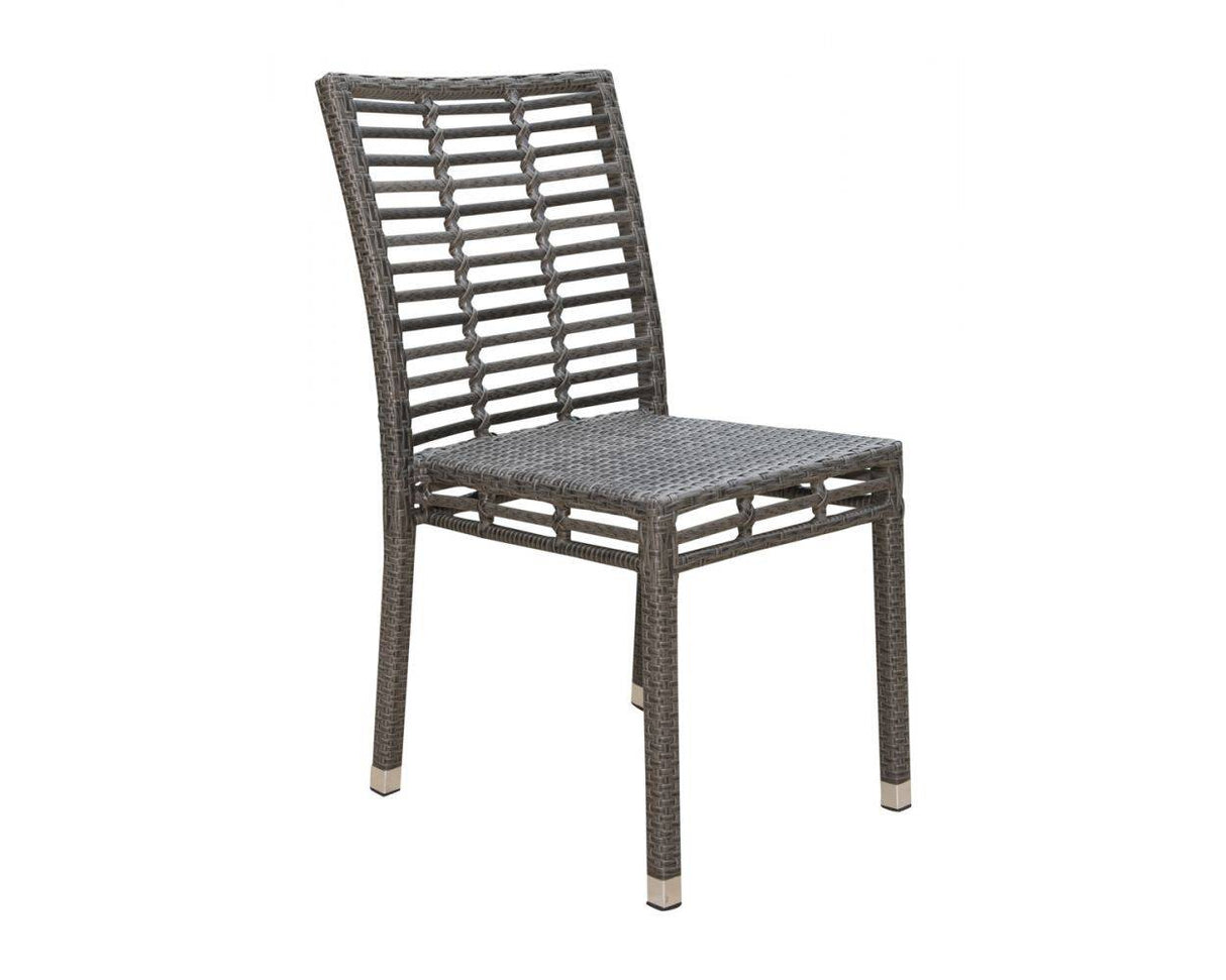 Panama Jack Outdoor Graphite Stackable Side Chair by Hospitality Rattan Model PJO-1601-GRY-SC