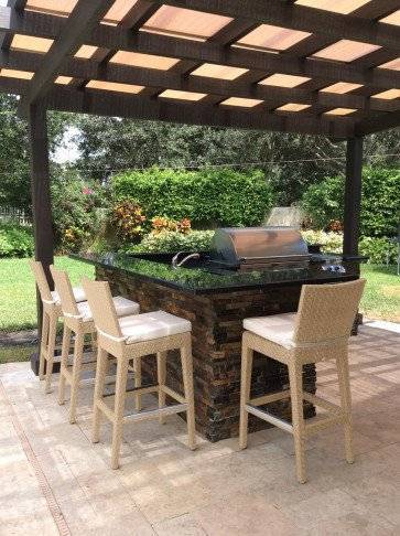 Austin Outdoor 30" Barstool by Panama Jack Model PJO-3801-NAT-BS
