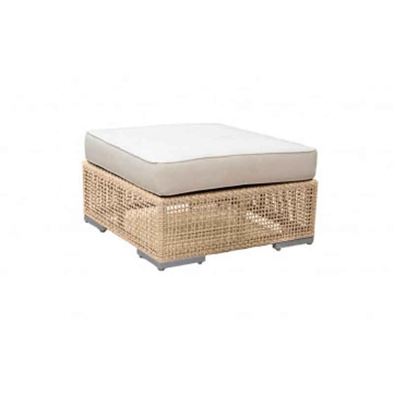 Austin Ottoman w/off-white cushion by Panama Jack Model PJO-3801-NAT-O