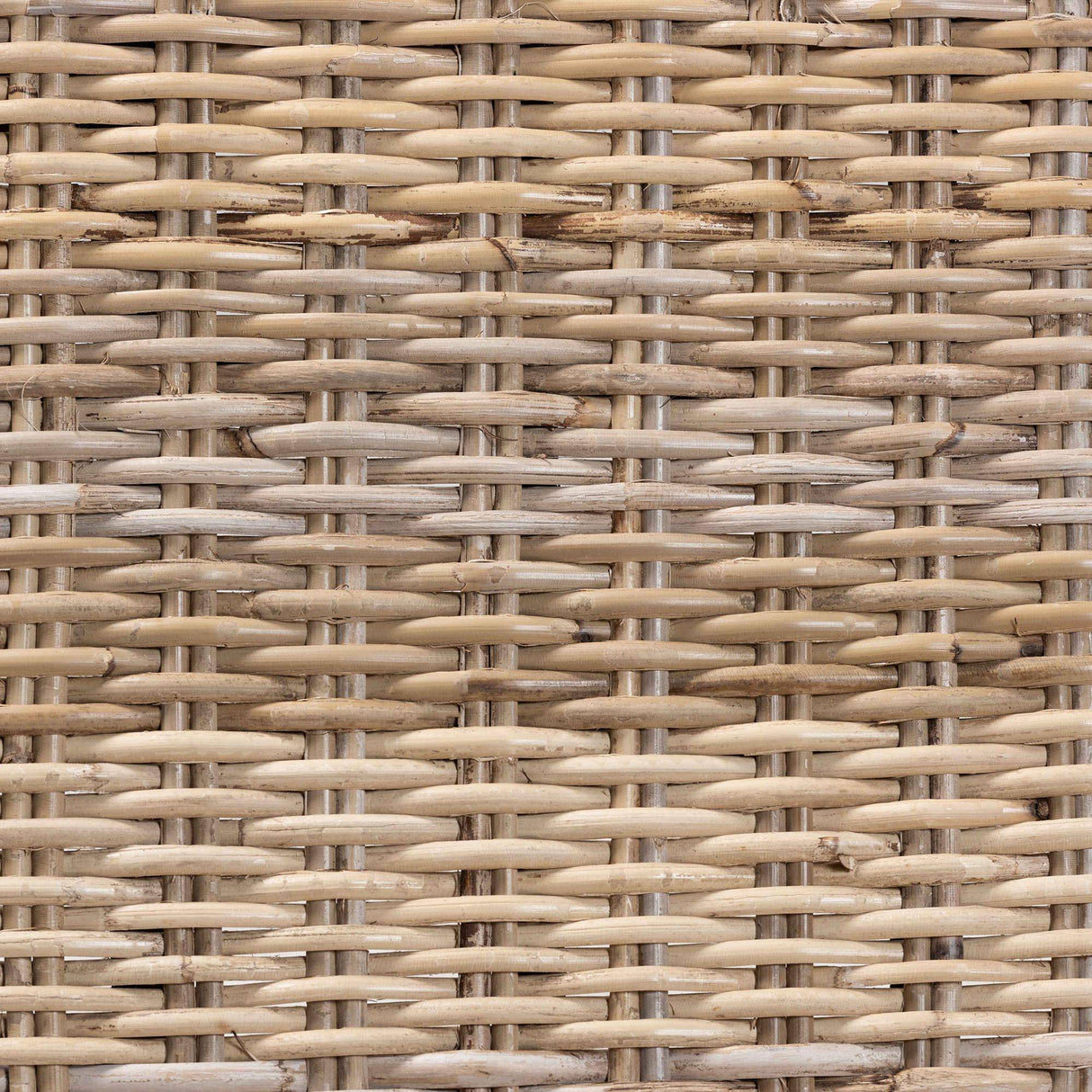 Enver Modern Wicker Fair Grey Rattan and Brown Wood Dining Chair