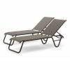 Gardenella Outdoor Sling Lay-flat 2 Pc Stacking Armless Chaises by Telescope Casual Model SET02001-1