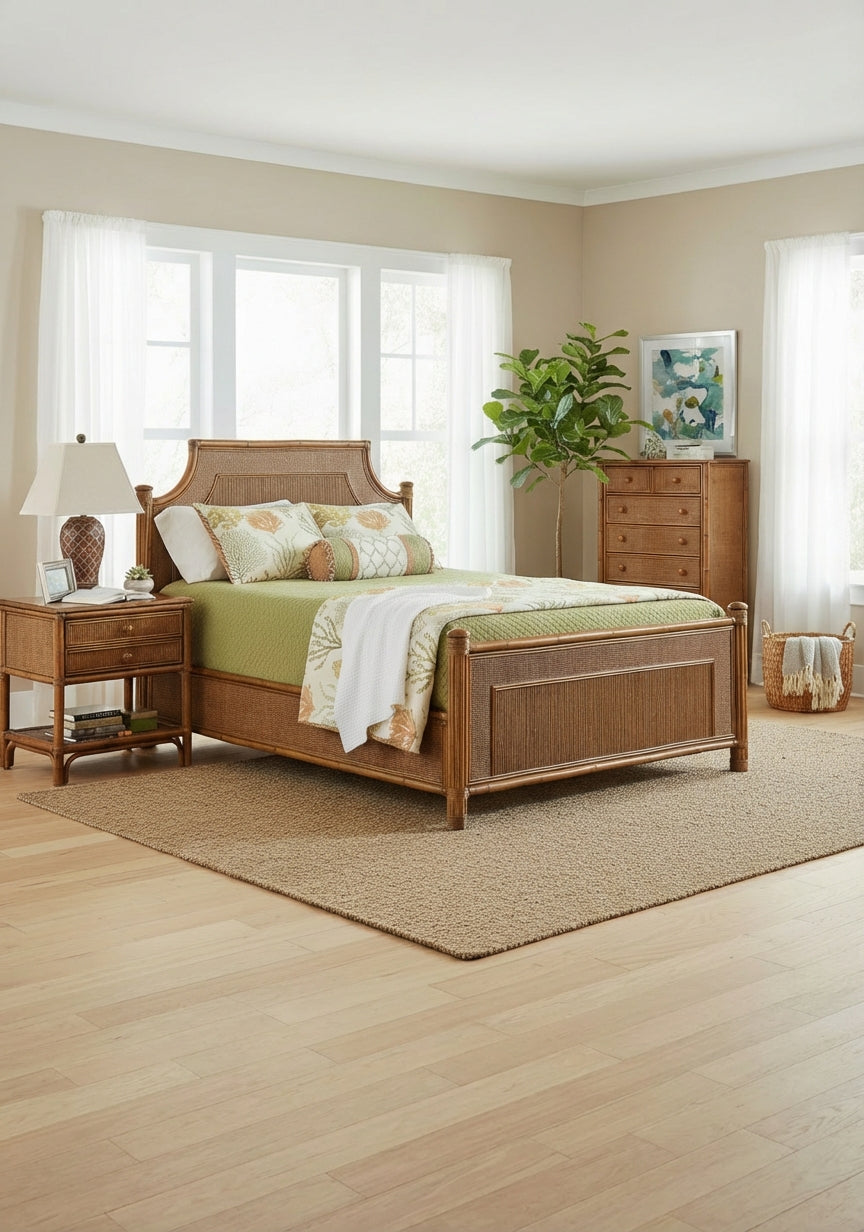 Summer Retreat Wicker and Rattan 7 Drawer Upright Chest Model 818-036 by Braxton Culler