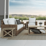 Coastal Teak Outdoor X End Table by Sunset West Model 5501-XET