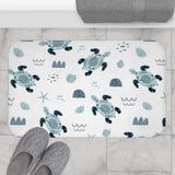 White Creatures Bath Mat
