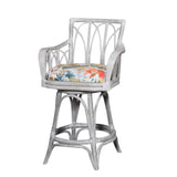 Cuba Swivel Barstools or Counterstools with Arms Rustic Driftwood Finish