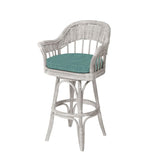 Bridgeport Rattan Swivel Barstool or Counterstool in Rustic Driftwood Finish