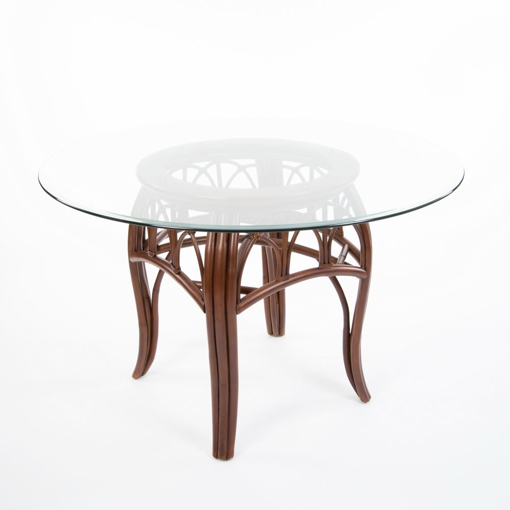 Cuba Rattan 6 Pc Swivel-Tilt Caster Dining Set in Sienna Finish
