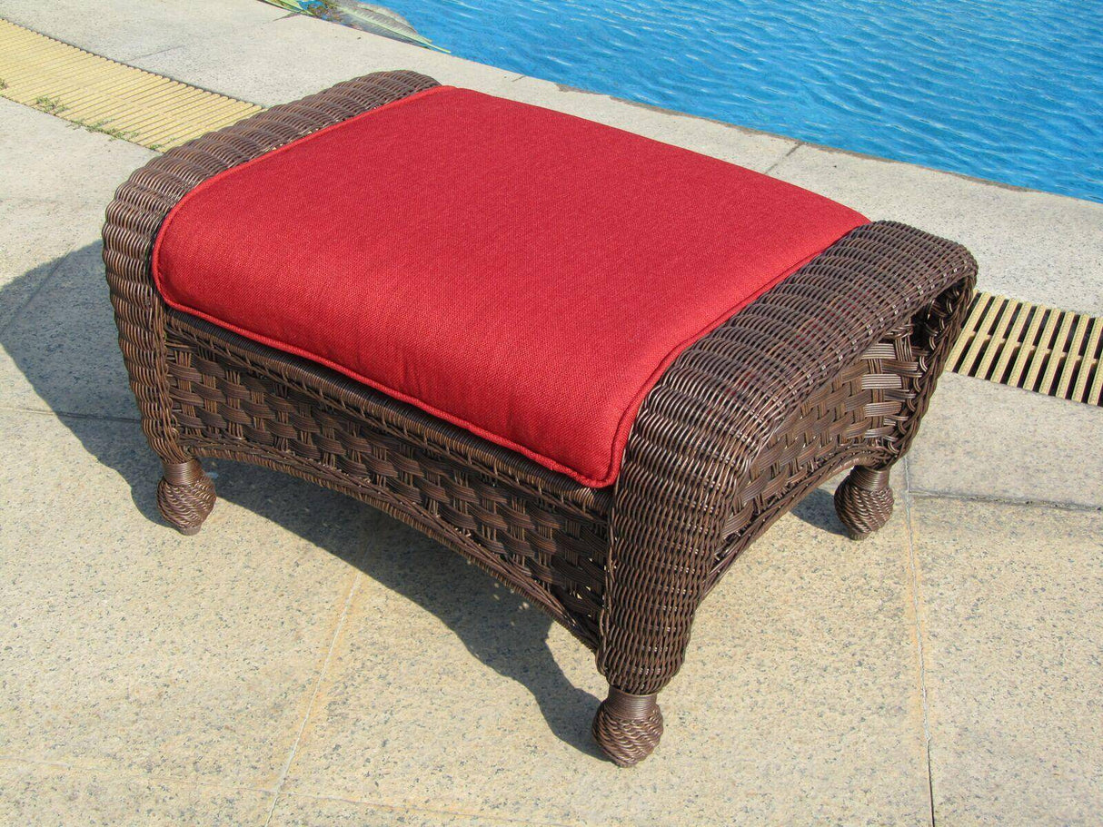 Tahiti Outdoor Ottoman Model 102-T-O from Spice Island Wicker