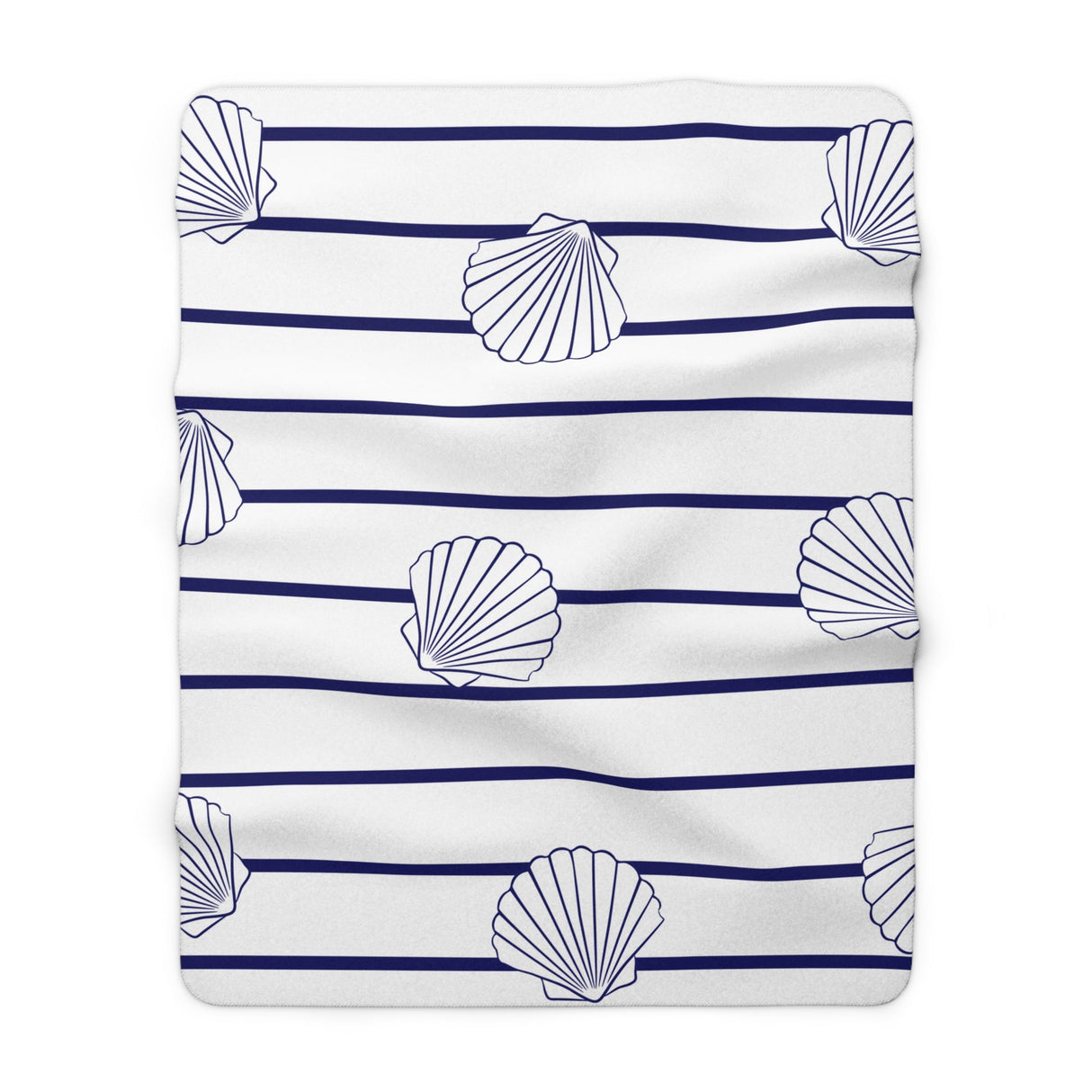 Clam Stripe Sherpa Fleece Blanket