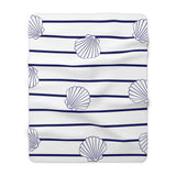 Clam Stripe Sherpa Fleece Blanket