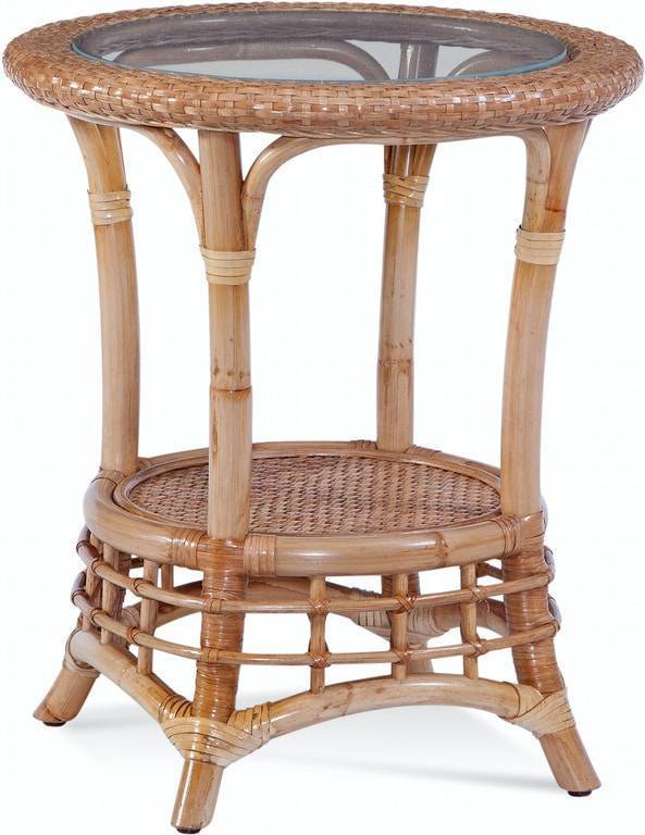 Bridgehampton 2 Pc Set includes Rattan Arm Chair and End Table Model 1031-001-2PC Made in the USA by Braxton Culler