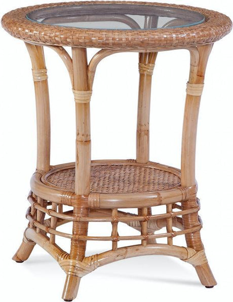 Bridgehampton 2 Pc Set includes Rattan Arm Chair and End Table Model 1031-001-2PC Made in the USA by Braxton Culler