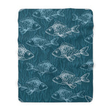 Blue Fin Sherpa Fleece Blanket