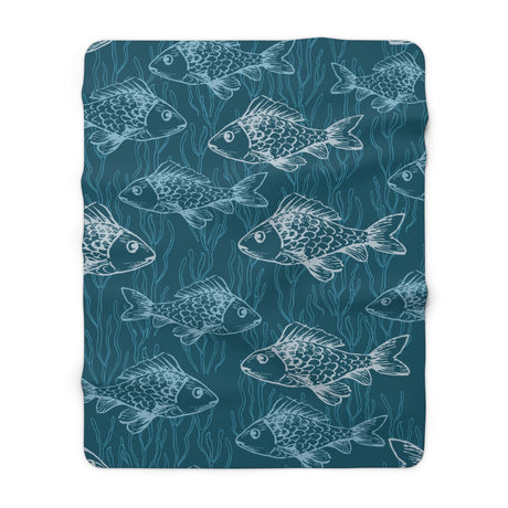 Blue Fin Sherpa Fleece Blanket