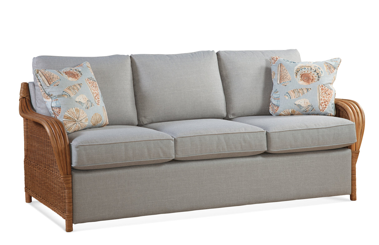 Bodega Bay Upholstered Wicker Queen Sleeper Sofa Made in the USA by Braxton Culler 1090-015