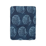 Coastal Clam Sherpa Fleece Blanket