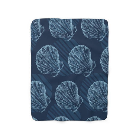 Coastal Clam Sherpa Fleece Blanket