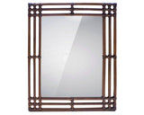 Palm Cove Rattan Wicker 6 Drawer Dresser and Mirror Set 1102-5645-ATQ-GL from Hospitality Rattan