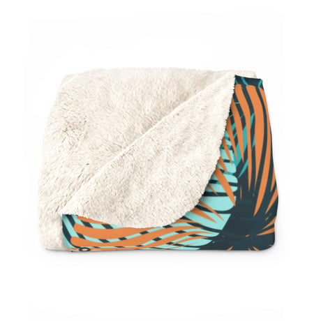 Island Floral Sherpa Fleece Blanket
