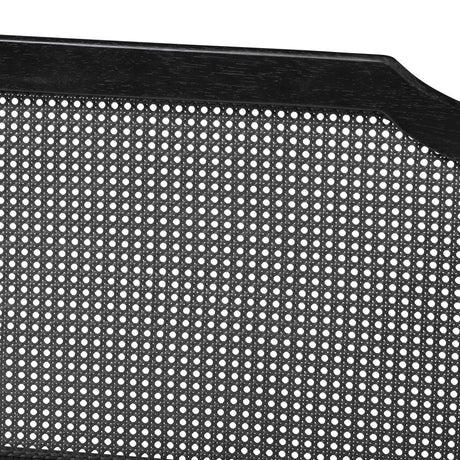 Hancock Mid-Century Modern Charcoal Finished Wood and Synthetic Rattan Twin Size Daybed