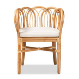 Melody Modern and Contemporary Natural Finished Rattan Dining Chair