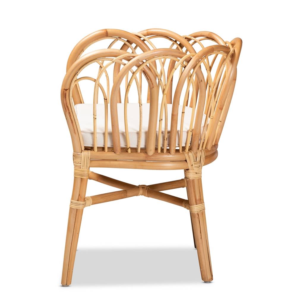 Melody Modern and Contemporary Natural Finished Rattan Dining Chair