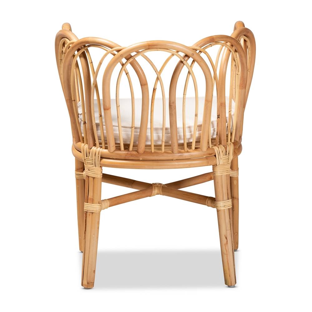 Melody Modern and Contemporary Natural Finished Rattan Dining Chair