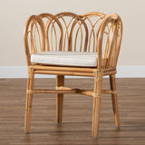 Melody Modern and Contemporary Natural Finished Rattan Dining Chair