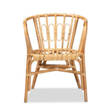Luxio Modern and Contemporary Natural Finished Rattan Dining Chair