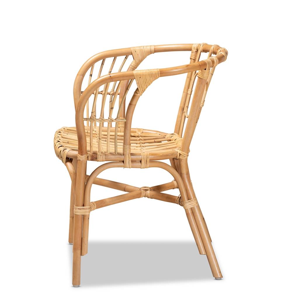 Luxio Modern and Contemporary Natural Finished Rattan Dining Chair