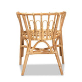 Luxio Modern and Contemporary Natural Finished Rattan Dining Chair
