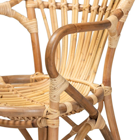 Sheraton Modern and Contemporary Natural Finished Rattan Dining Chair
