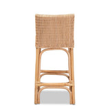 Athena Modern and Contemporary Natural Finished Rattan Counter Stool