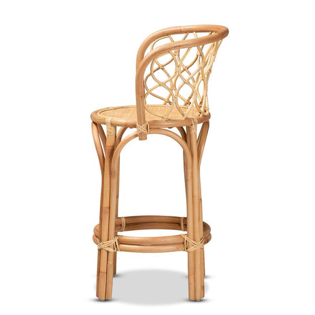 Diana Modern and Contemporary Natural Finished Rattan Counter Stool
