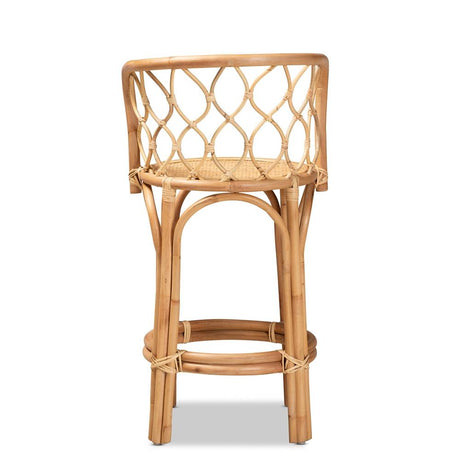 Diana Modern and Contemporary Natural Finished Rattan Counter Stool