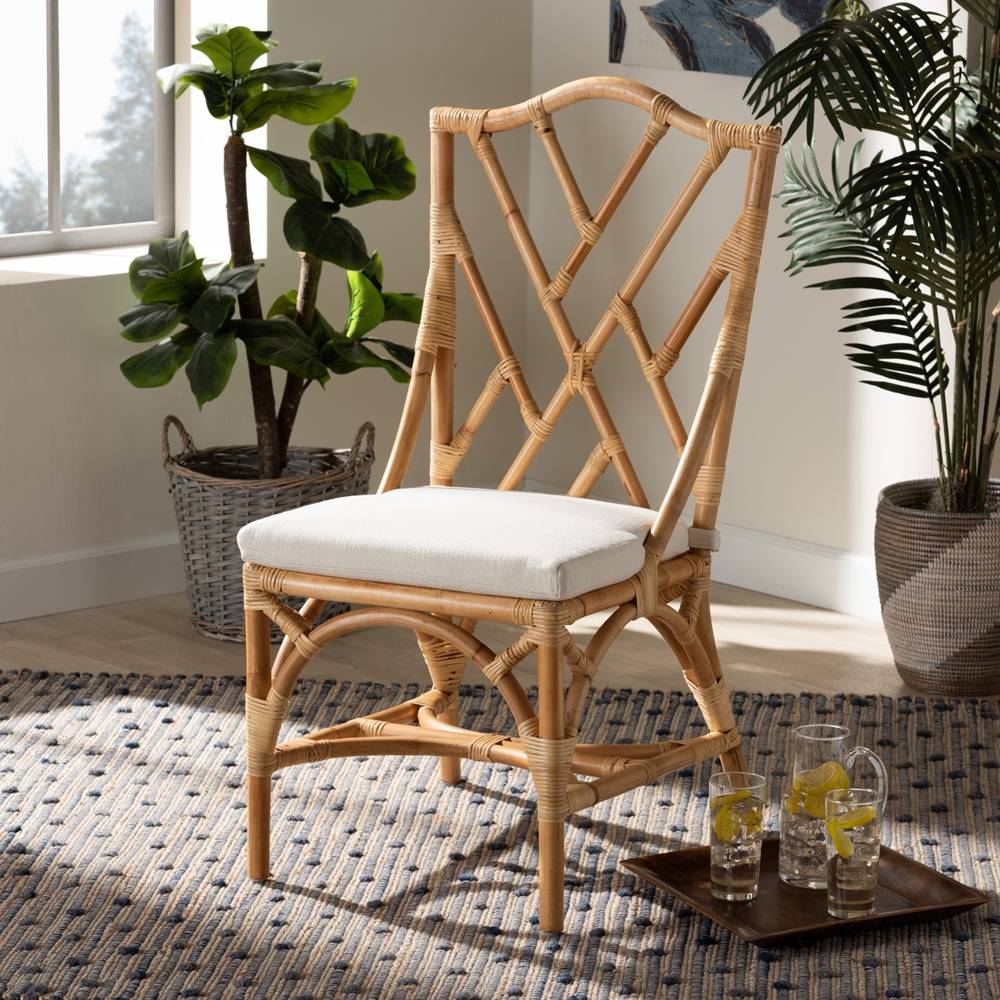 Sonia Modern and Contemporary Natural Finished Rattan Dining Chair