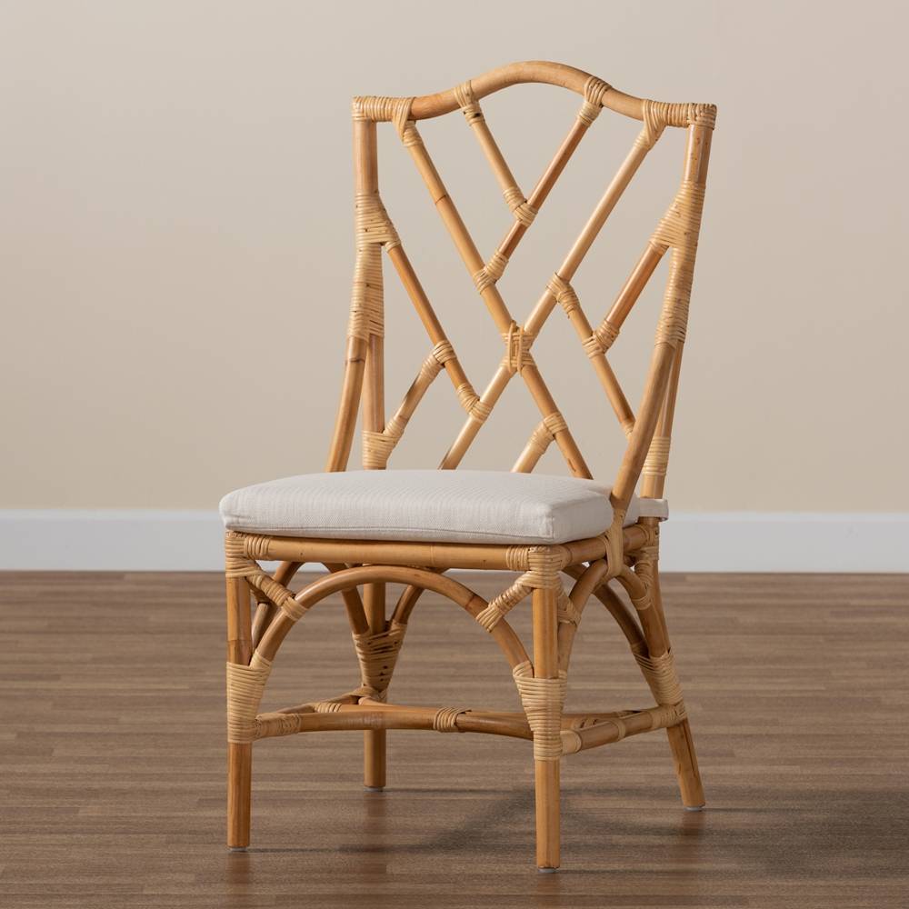 Sonia Modern and Contemporary Natural Finished Rattan Dining Chair