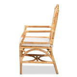 Delta Modern and Contemporary Natural Finished Rattan Dining Chair