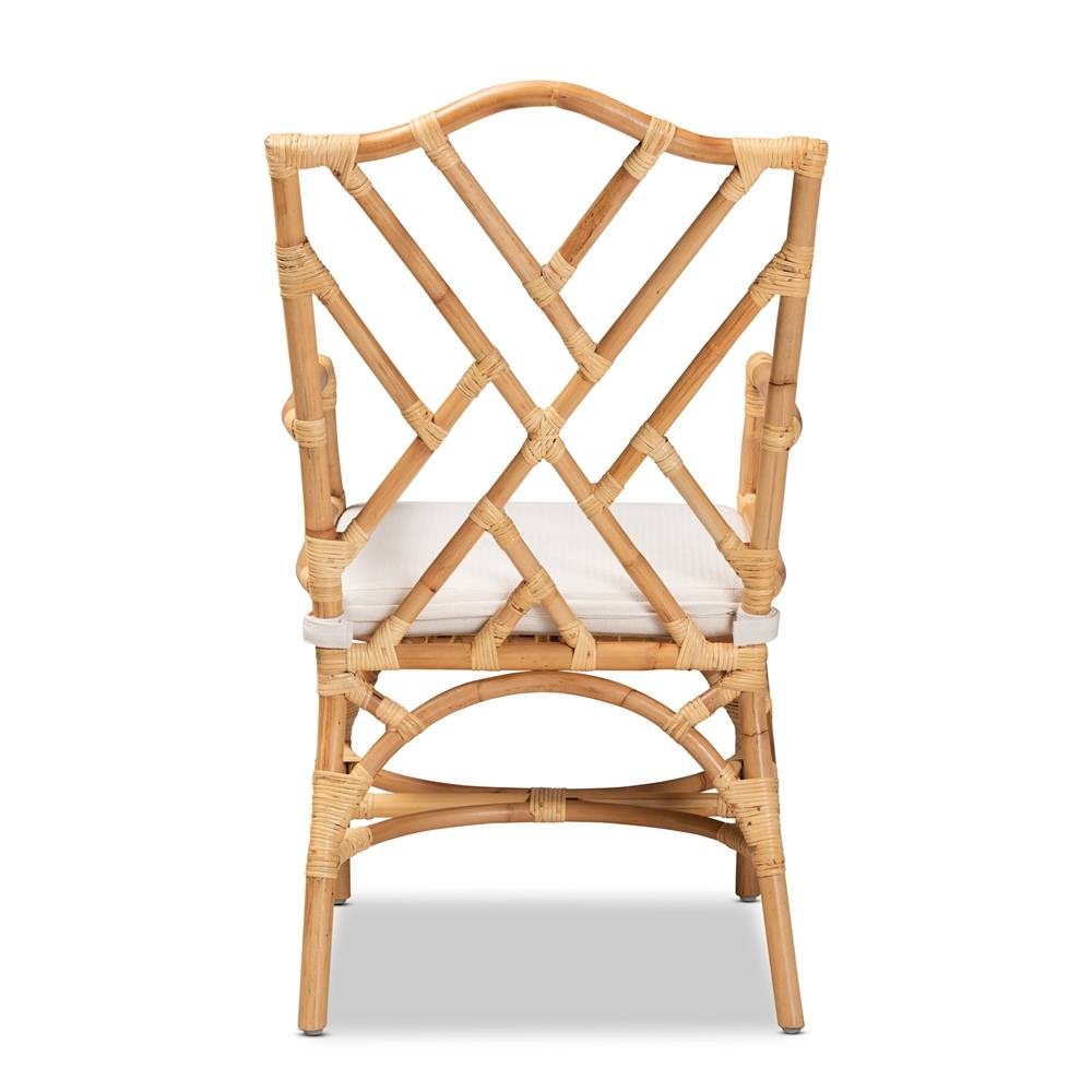 Delta Modern and Contemporary Natural Finished Rattan Dining Chair