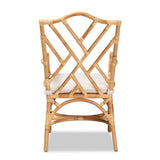 Delta Modern and Contemporary Natural Finished Rattan Dining Chair