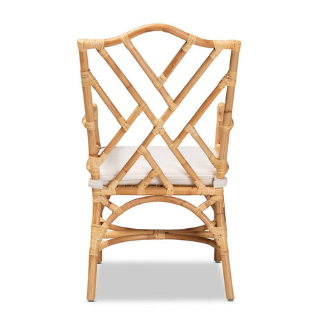 Delta Modern and Contemporary Natural Finished Rattan Dining Chair