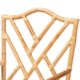 Delta Modern and Contemporary Natural Finished Rattan Dining Chair
