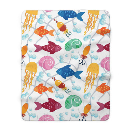 Bubble Sea Sherpa Fleece Blanket