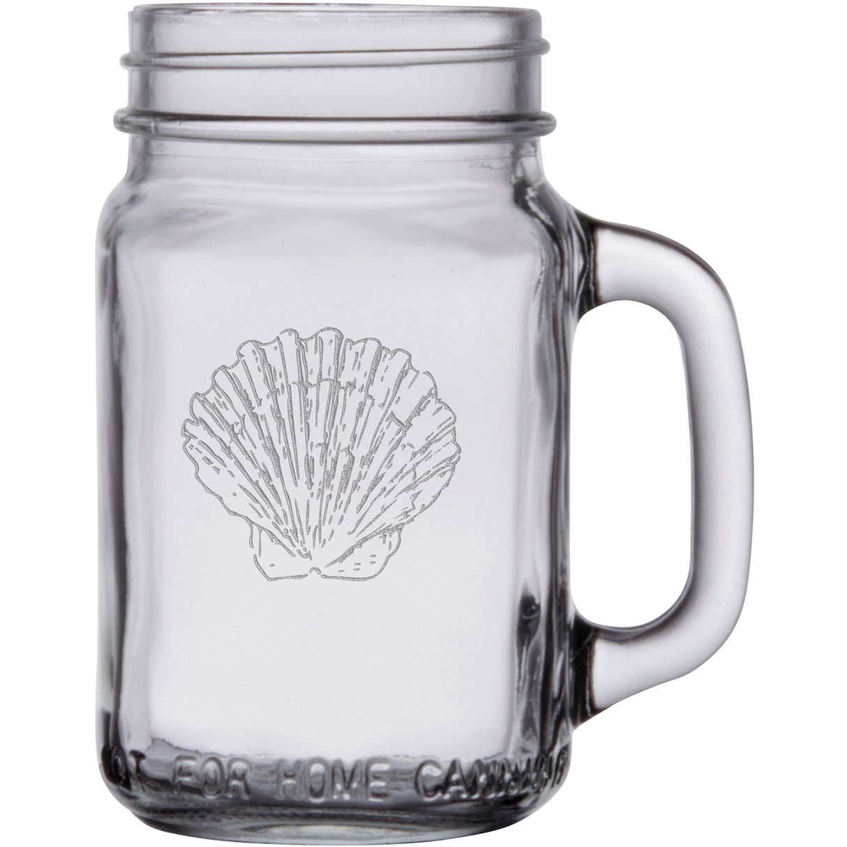 Seashell 16 oz. Mason Jar Glass Sets
