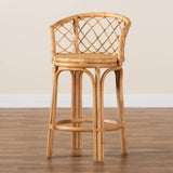 Orchard Modern Wicker Fair Natural Brown Rattan Counter Stool