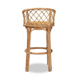 Orchard Modern Wicker Fair Natural Brown Rattan Bar Stool