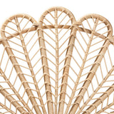 Variel Modern Wicker Fair Natural Brown Rattan Queen Size Standalone Headboard