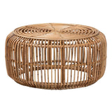 Aliane Modern Wicker Fair Natural Brown Antique Rattan 4-Piece Living Room Set