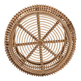 Aliane Modern Wicker Fair Natural Brown Antique Rattan Coffee Table