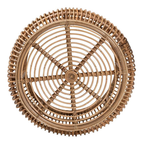 Aliane Modern Wicker Fair Natural Brown Antique Rattan Coffee Table